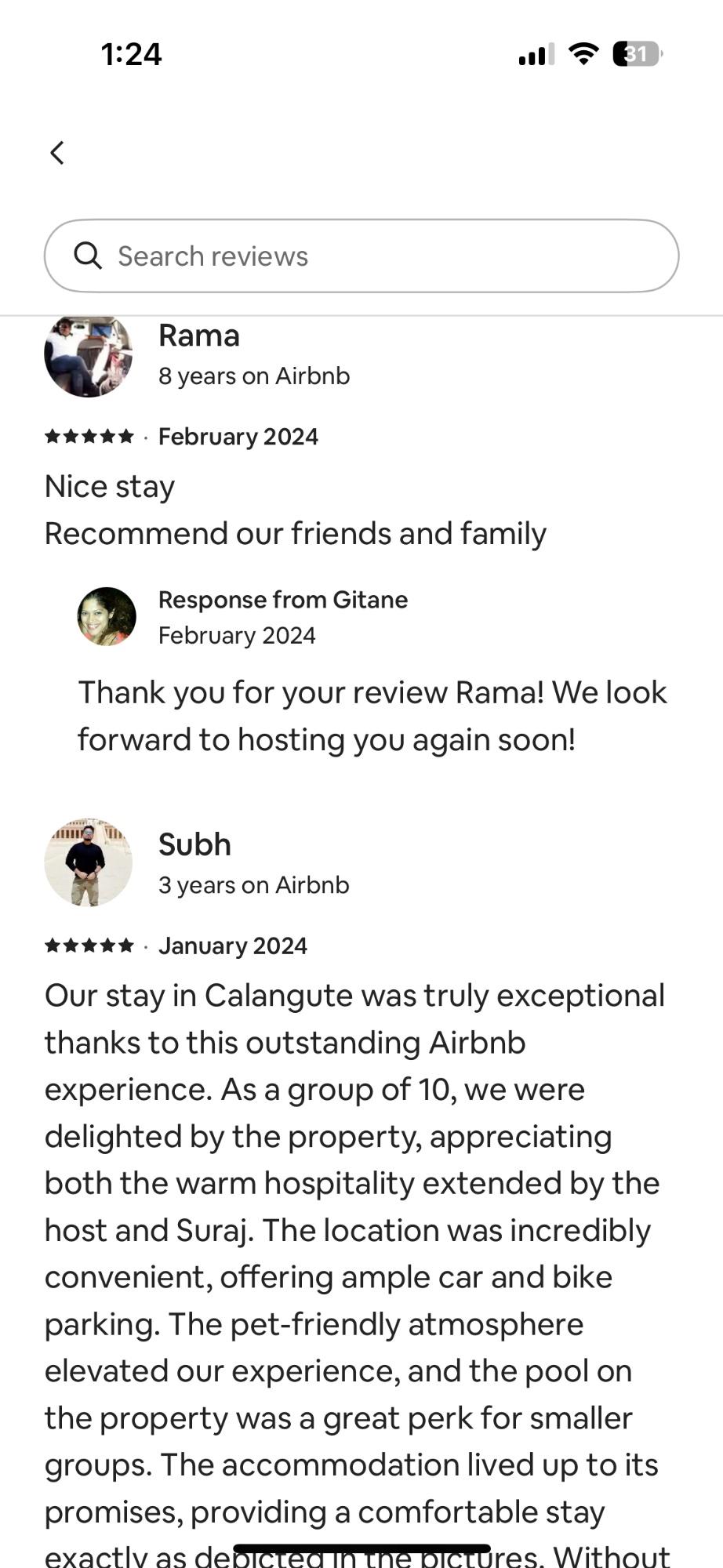 Guest reviews