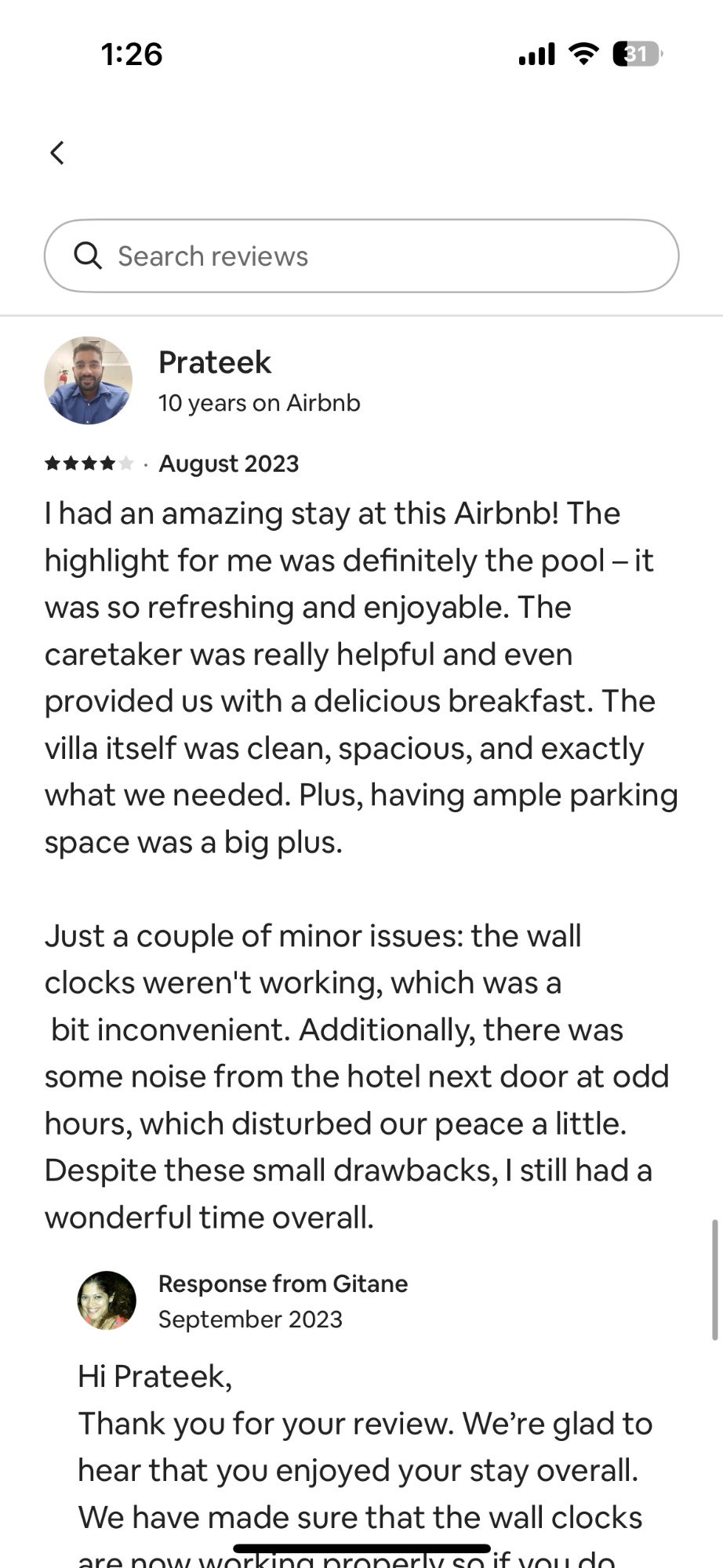Guest reviews