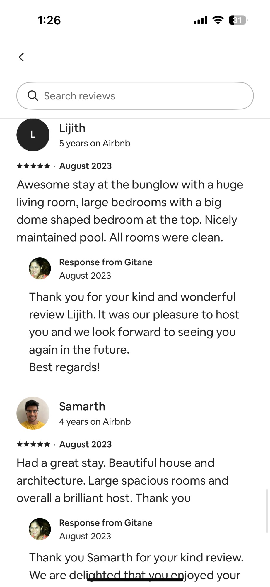 Guest reviews
